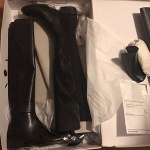 Nine West black riding boots OTK 6.5